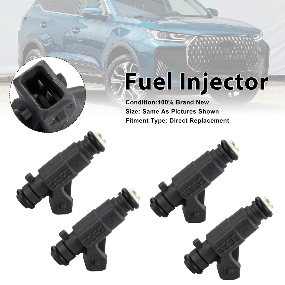 Chery Tiggo For BYD 2.4L 0280156424 0 280 156 424 4PCS Fuel Injector