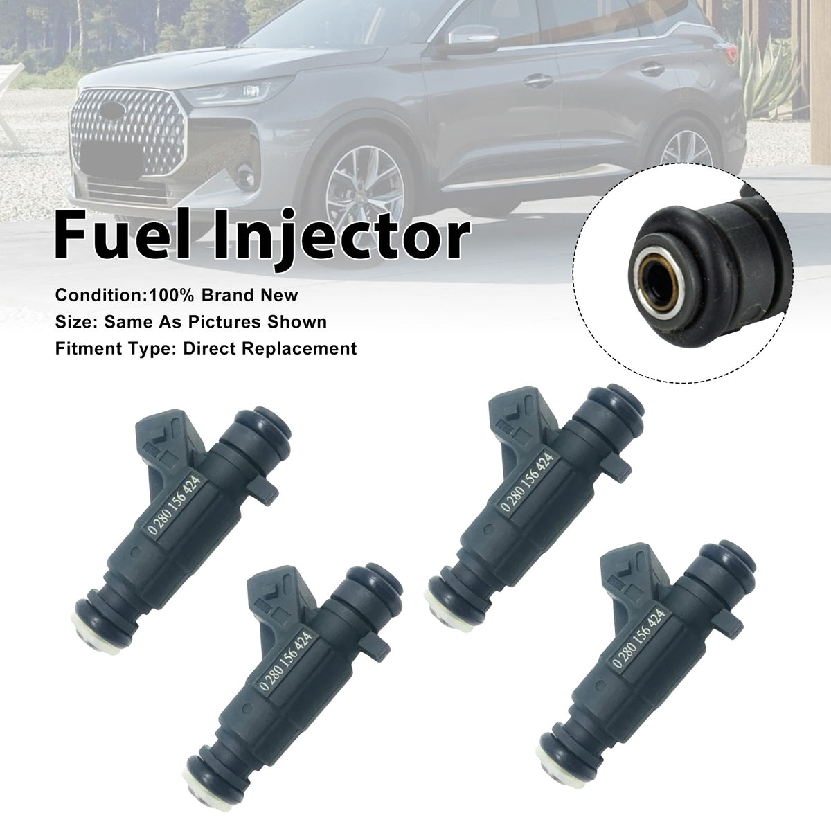 Chery Tiggo For BYD 2.4L 0280156424 0 280 156 424 4PCS Fuel Injector