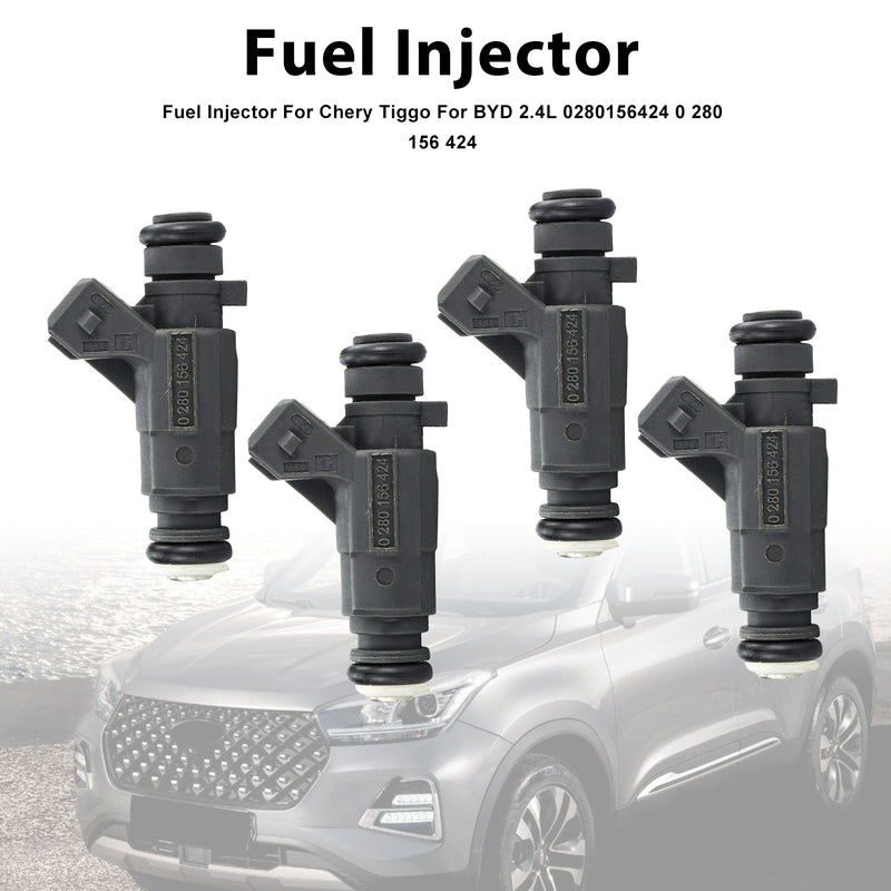 Chery Tiggo For BYD 2.4L 0280156424 0 280 156 424 4PCS Fuel Injector