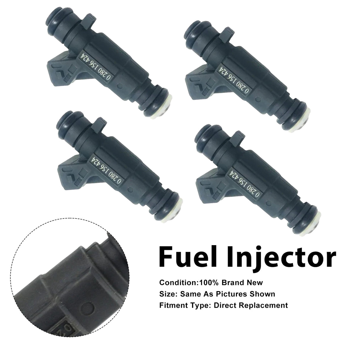 Chery Tiggo For BYD 2.4L 0280156424 0 280 156 424 4PCS Fuel Injector