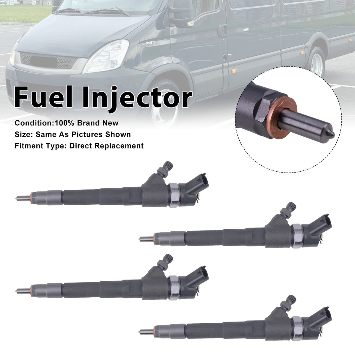 Iveco Daily IV 2006-2011 Iveco Massif 2008-2011 0445110248 4PCS Fuel Injector