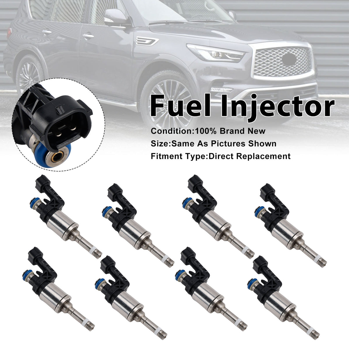 Nissan Titan XD NV2500 NV3500 Armada 2016-2021 16600-EZ30B 8PCS Fuel Injector