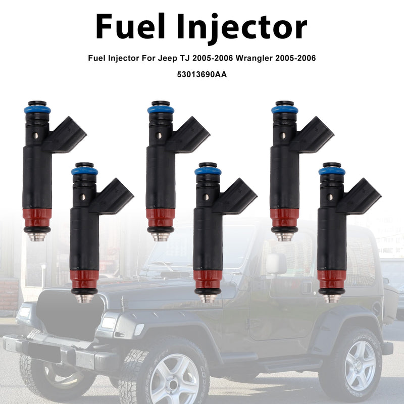 Jeep TJ 2005-2006 Wrangler 2005-2006 53013690AA 6PCS Fuel Injector