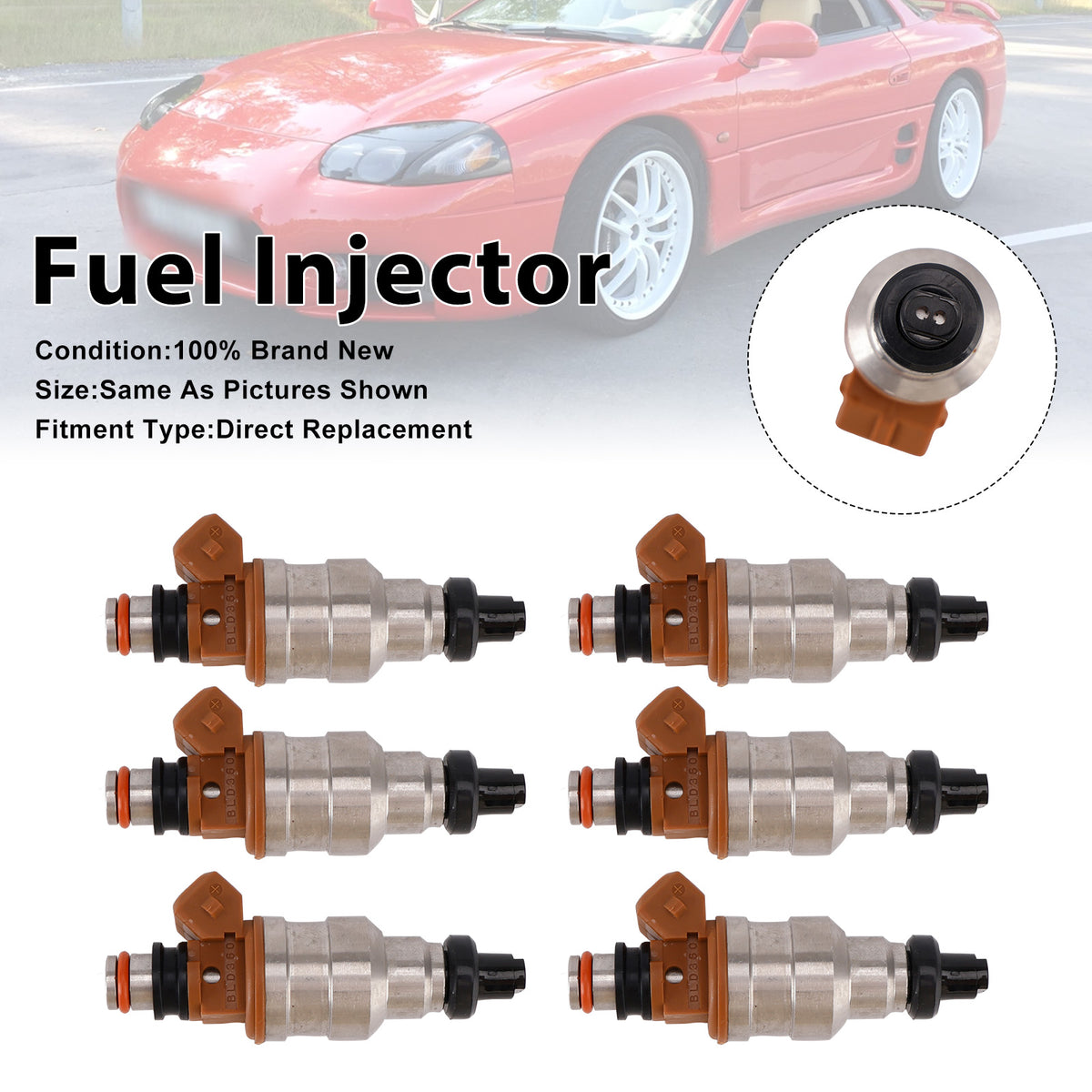 Mitsubishi 3000GT For Dodge Stealth 1991-1996 inp014 6PCS Fuel Injector