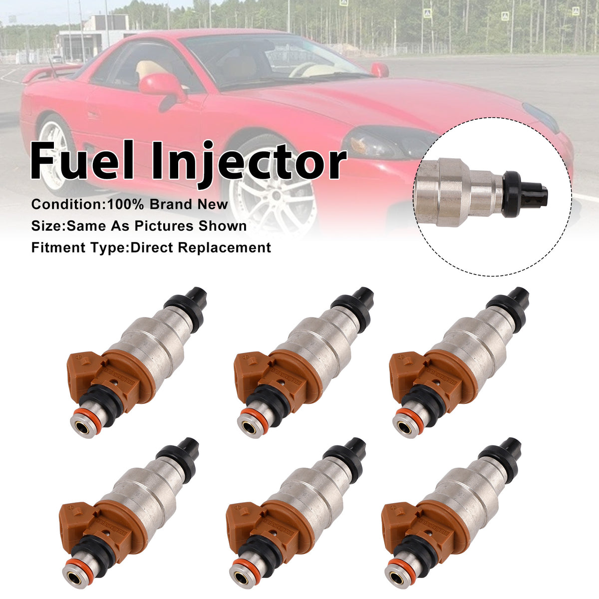Mitsubishi 3000GT For Dodge Stealth 1991-1996 inp014 6PCS Fuel Injector