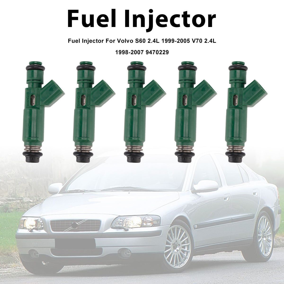Volvo S60 2.4L 1999-2005 V70 2.4L 1998-2007 9470229 5Pcs Fuel Injector