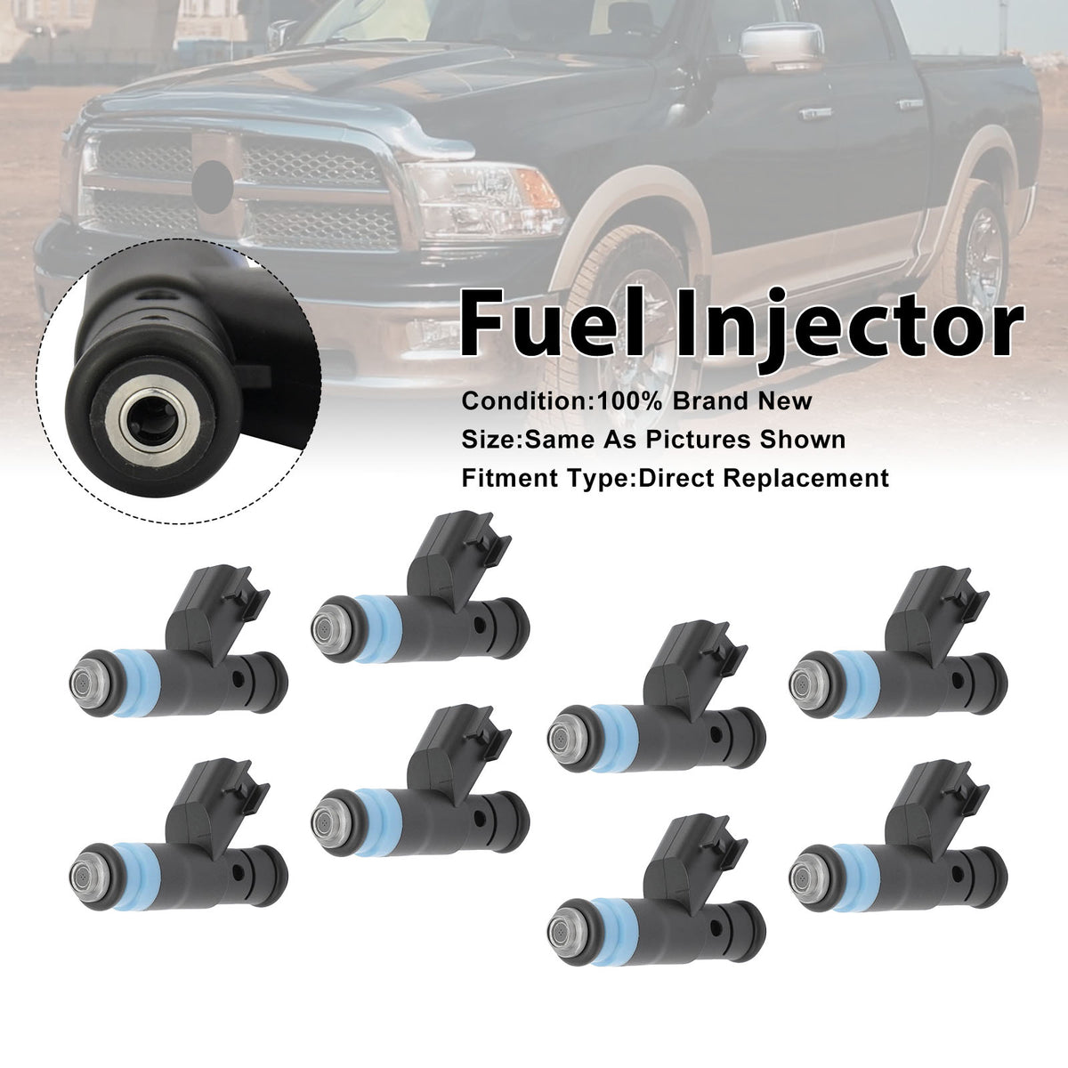 Dodge Ram 1500 2500 3500 5.7L V8 2003 53032142AC 8PCS Fuel Injector