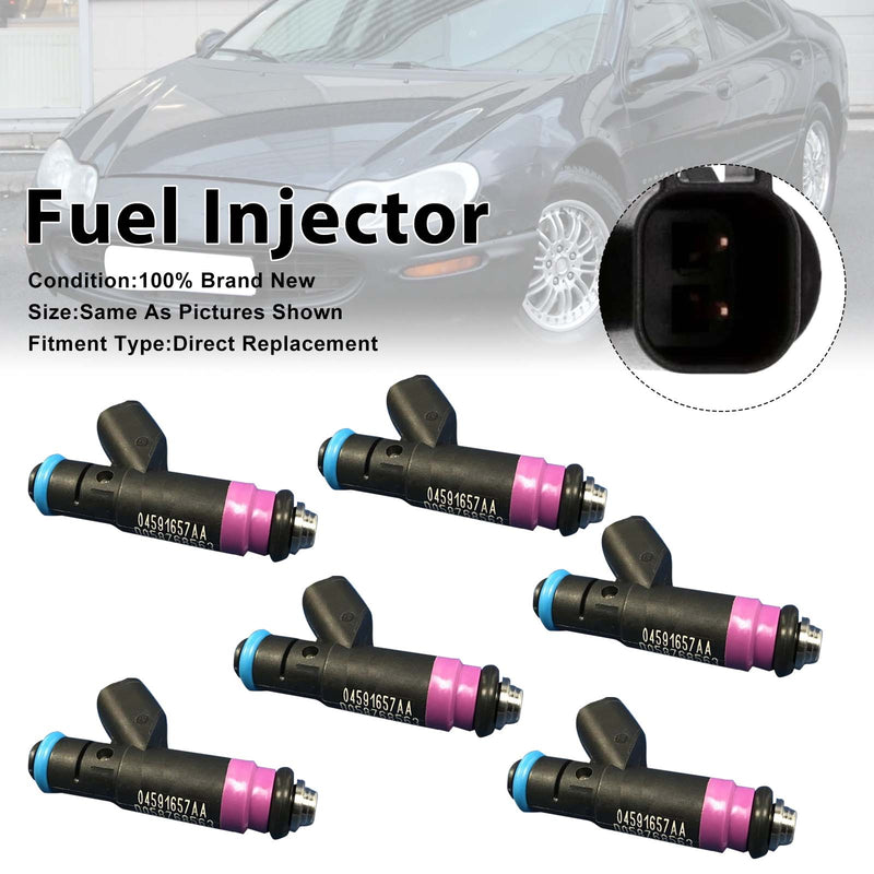Chrysler Concorde Intrepid 2.7L V6 2000 04591657AA 6PCS Fuel Injector