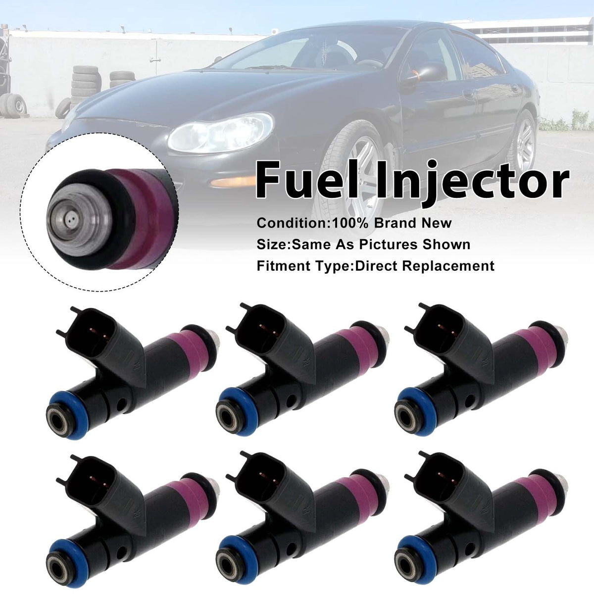 Chrysler Concorde Intrepid 2.7L V6 2000 04591657AA 6PCS Fuel Injector