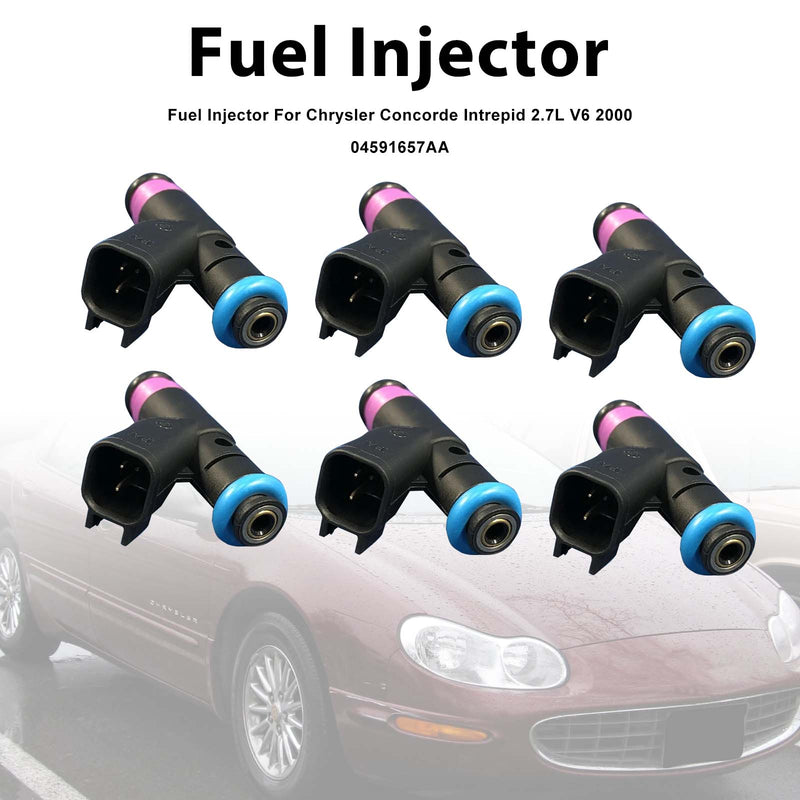 Chrysler Concorde Intrepid 2.7L V6 2000 04591657AA 6PCS Fuel Injector