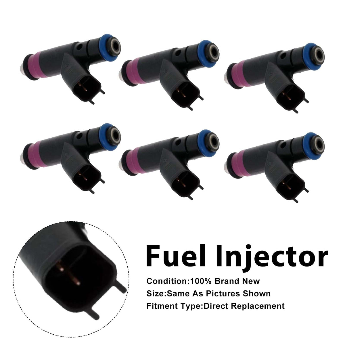Chrysler Concorde Intrepid 2.7L V6 2000 04591657AA 6PCS Fuel Injector