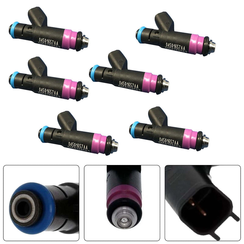 Chrysler Concorde Intrepid 2.7L V6 2000 04591657AA 6PCS Fuel Injector