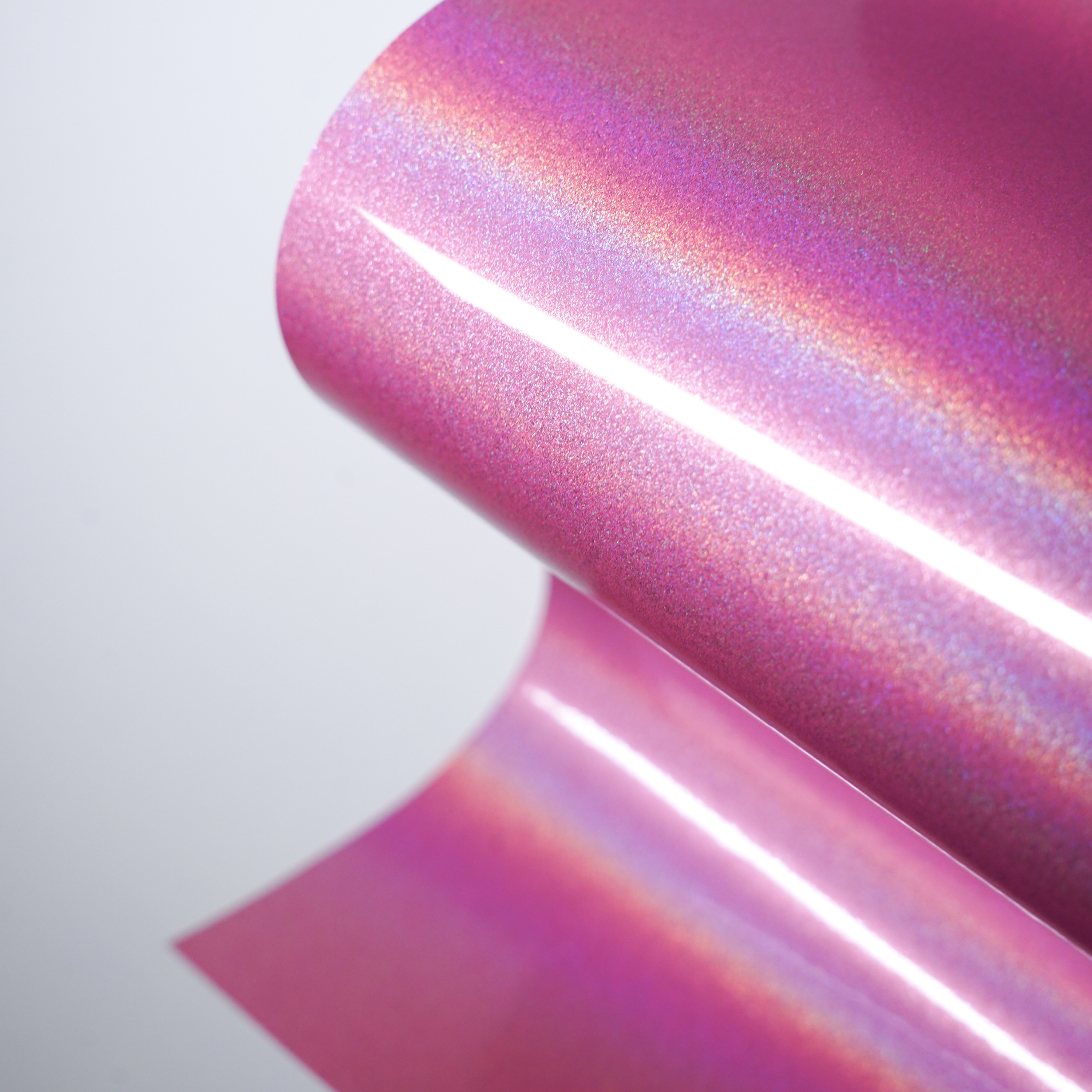 Glossy Laser Pink Vinyl Wrap