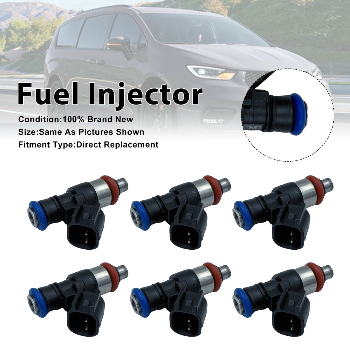 Ram 1500 For Chrysler Voyager 2020-2021 0280158662 6PCS Fuel Injector