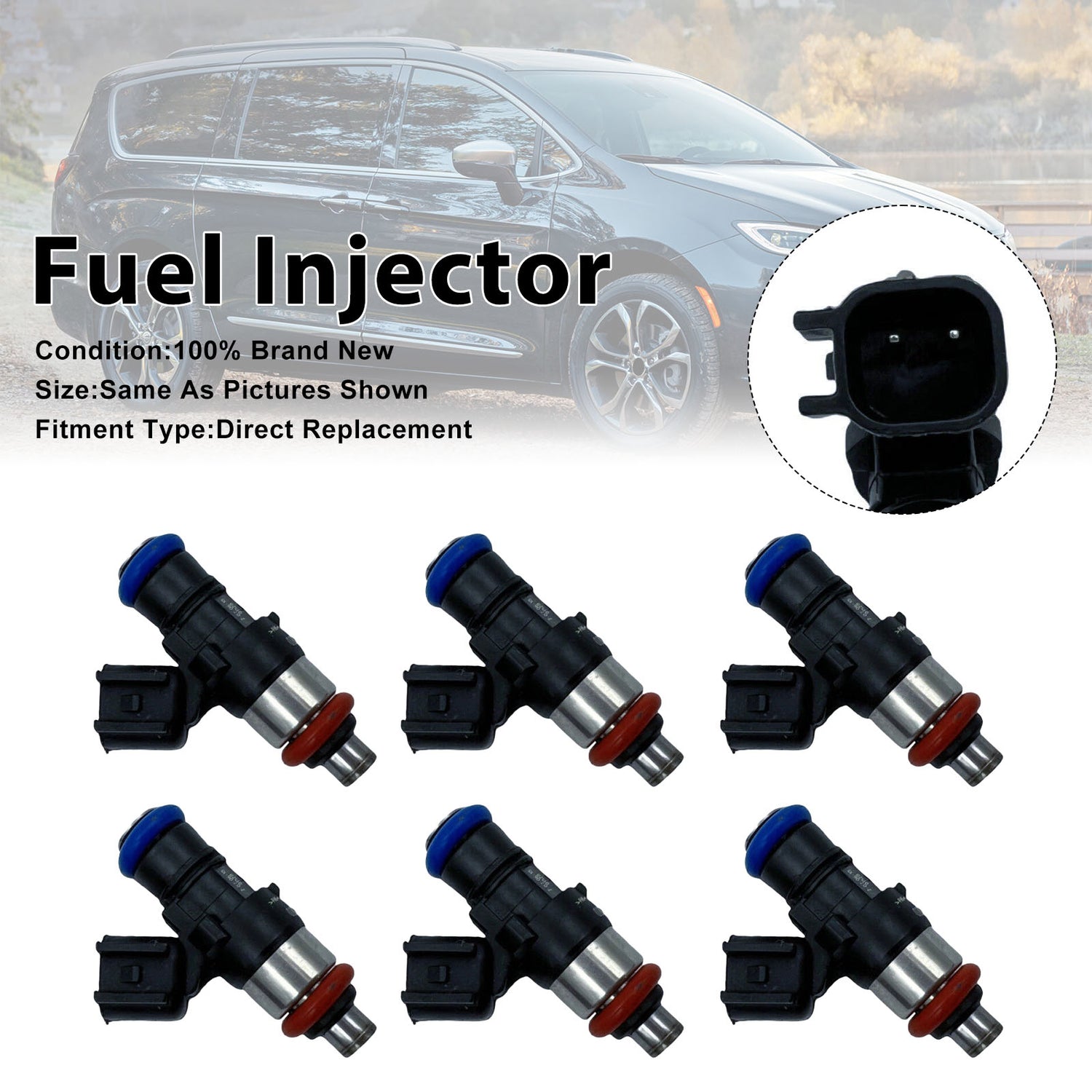 Ram 1500 For Chrysler Voyager 2020-2021 0280158662 6PCS Fuel Injector