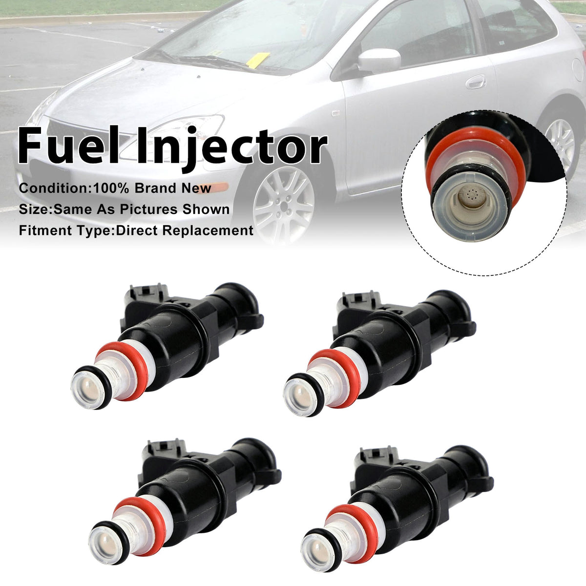 Honda Civic Si 2002-2005 CR-V 2002-2004 16450-PPA-A01 4PCS Fuel Injector