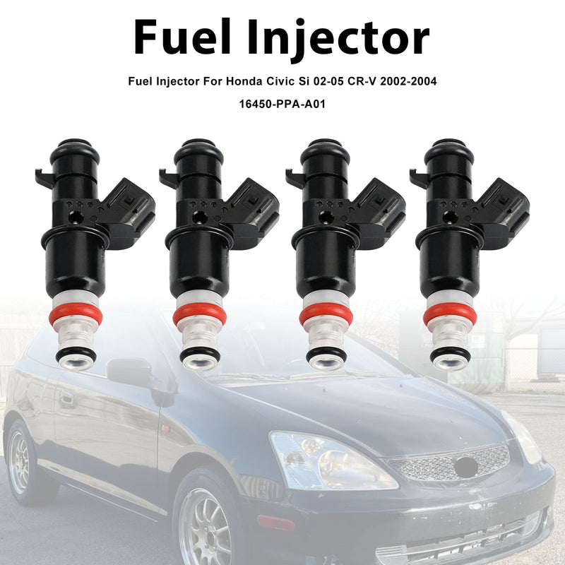 Honda Civic Si 2002-2005 CR-V 2002-2004 16450-PPA-A01 4PCS Fuel Injector