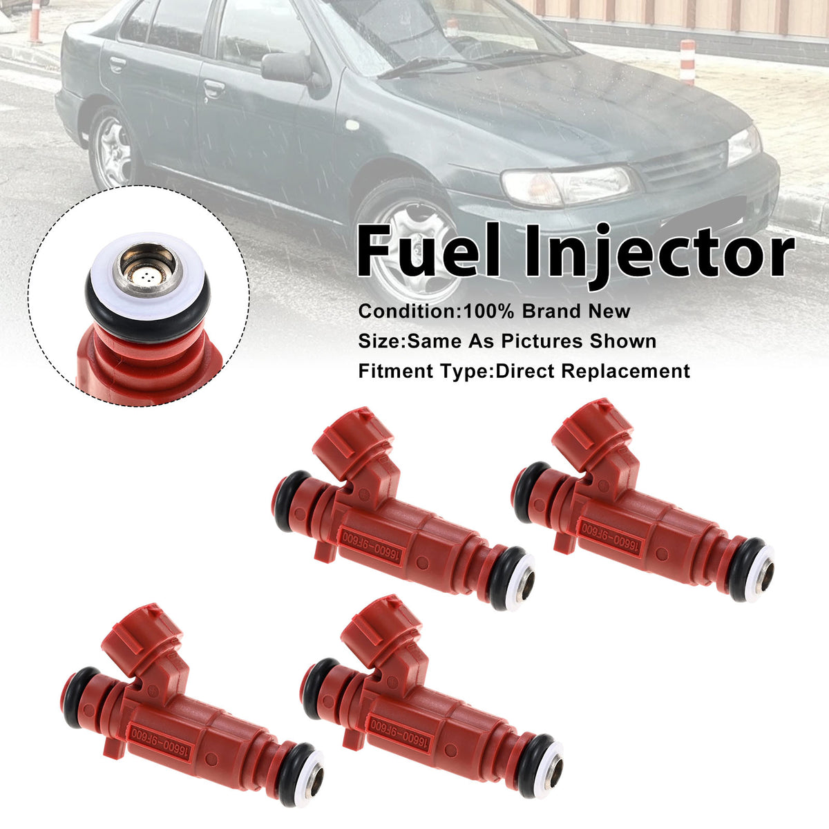 Nissan Almera Primera 1996-2008 0280155940 16600-9F600 4PCS Fuel Injector
