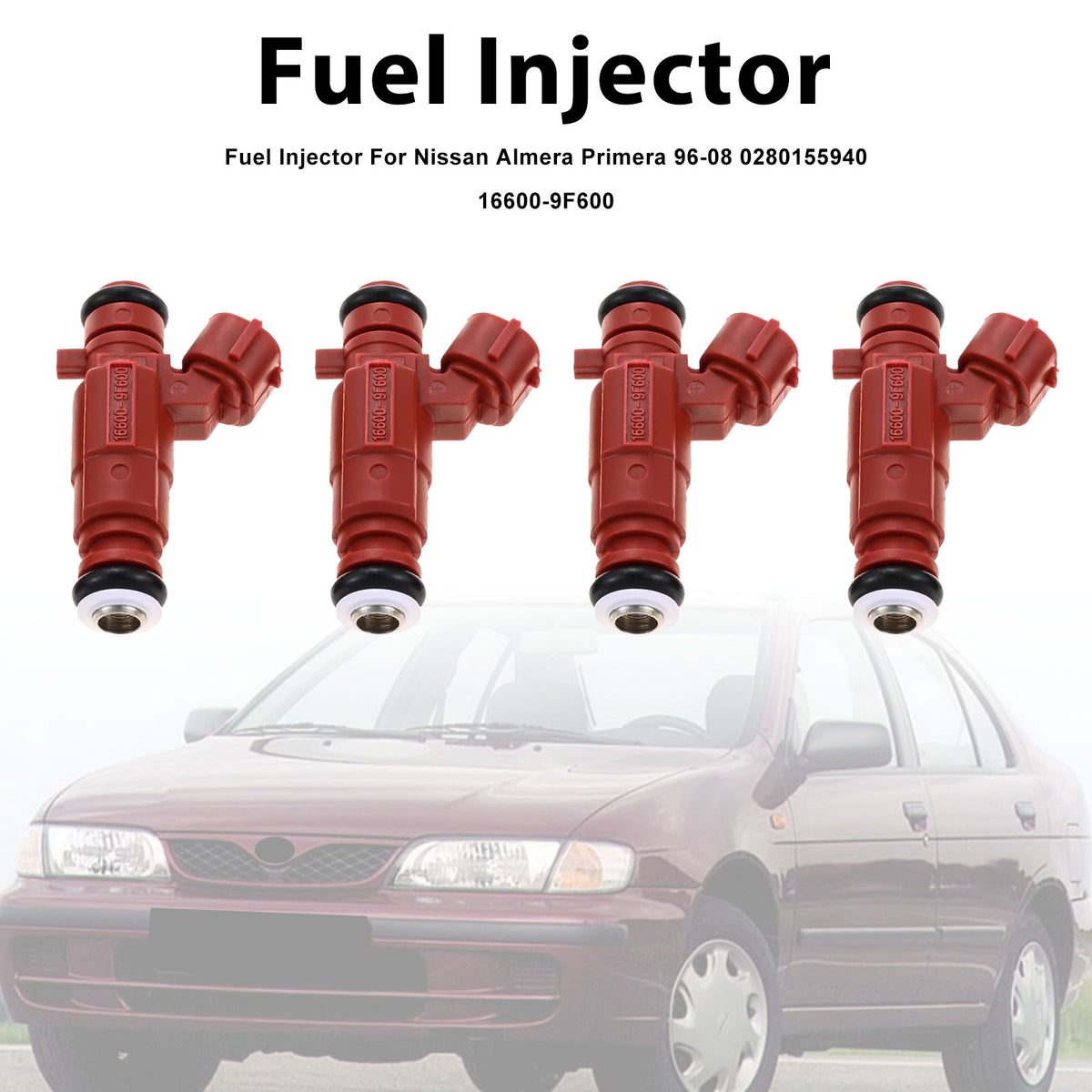 Nissan Almera Primera 1996-2008 0280155940 16600-9F600 4PCS Fuel Injector