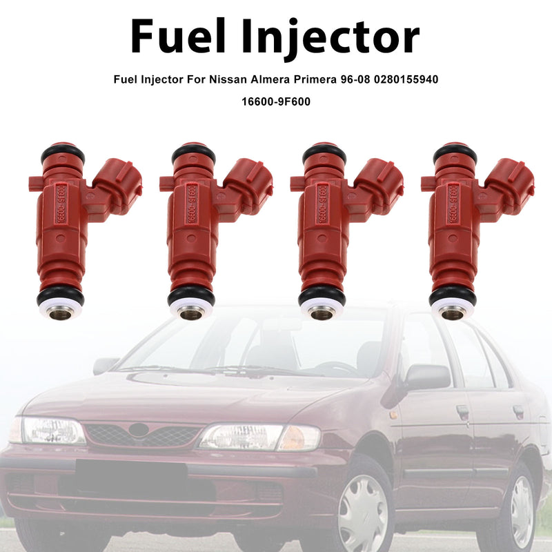 Nissan Almera Primera 1996-2008 0280155940 16600-9F600 4PCS Fuel Injector