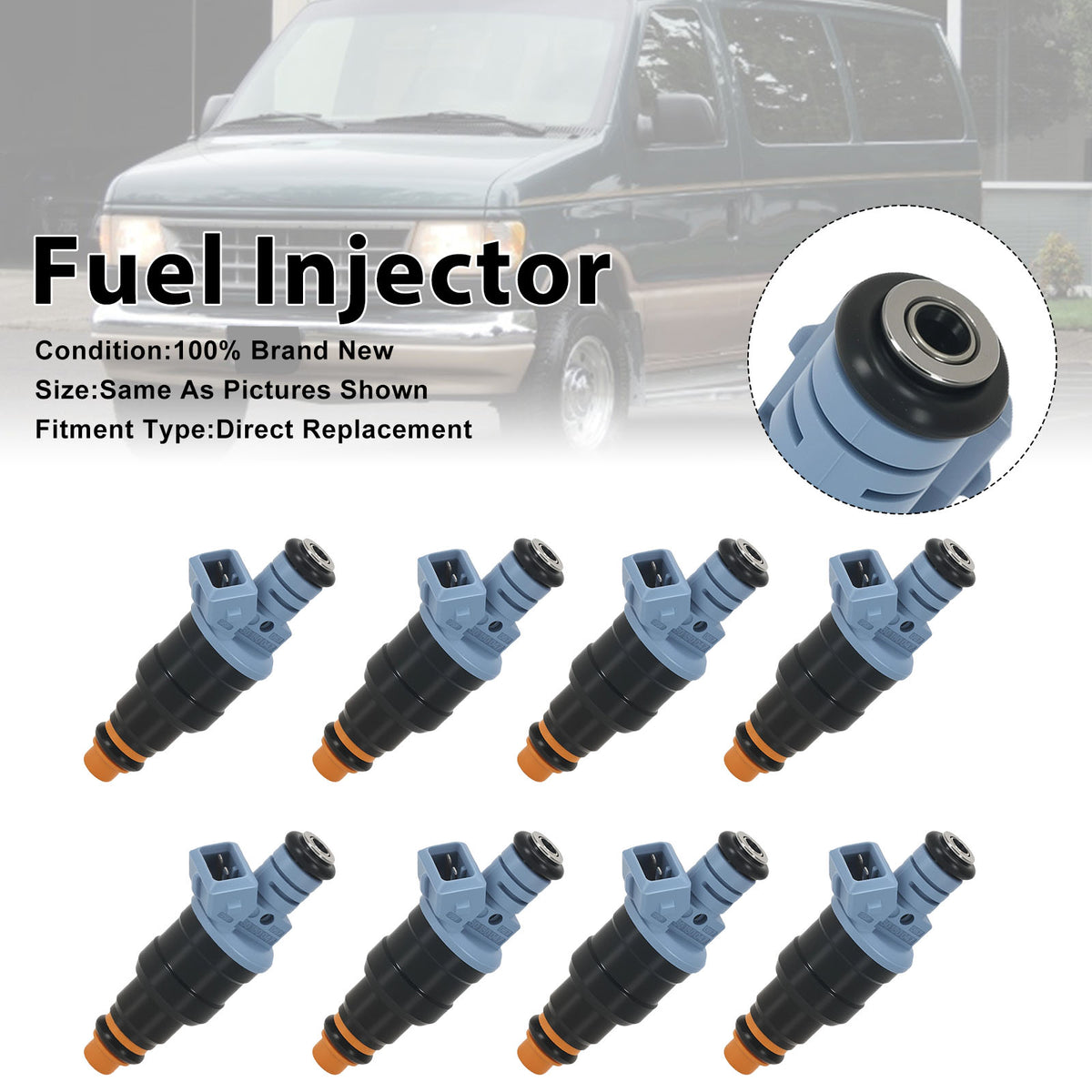 Ford F250 1991-1996 F350 7.5L 1991-1997 0280150947 8PCS Fuel Injector
