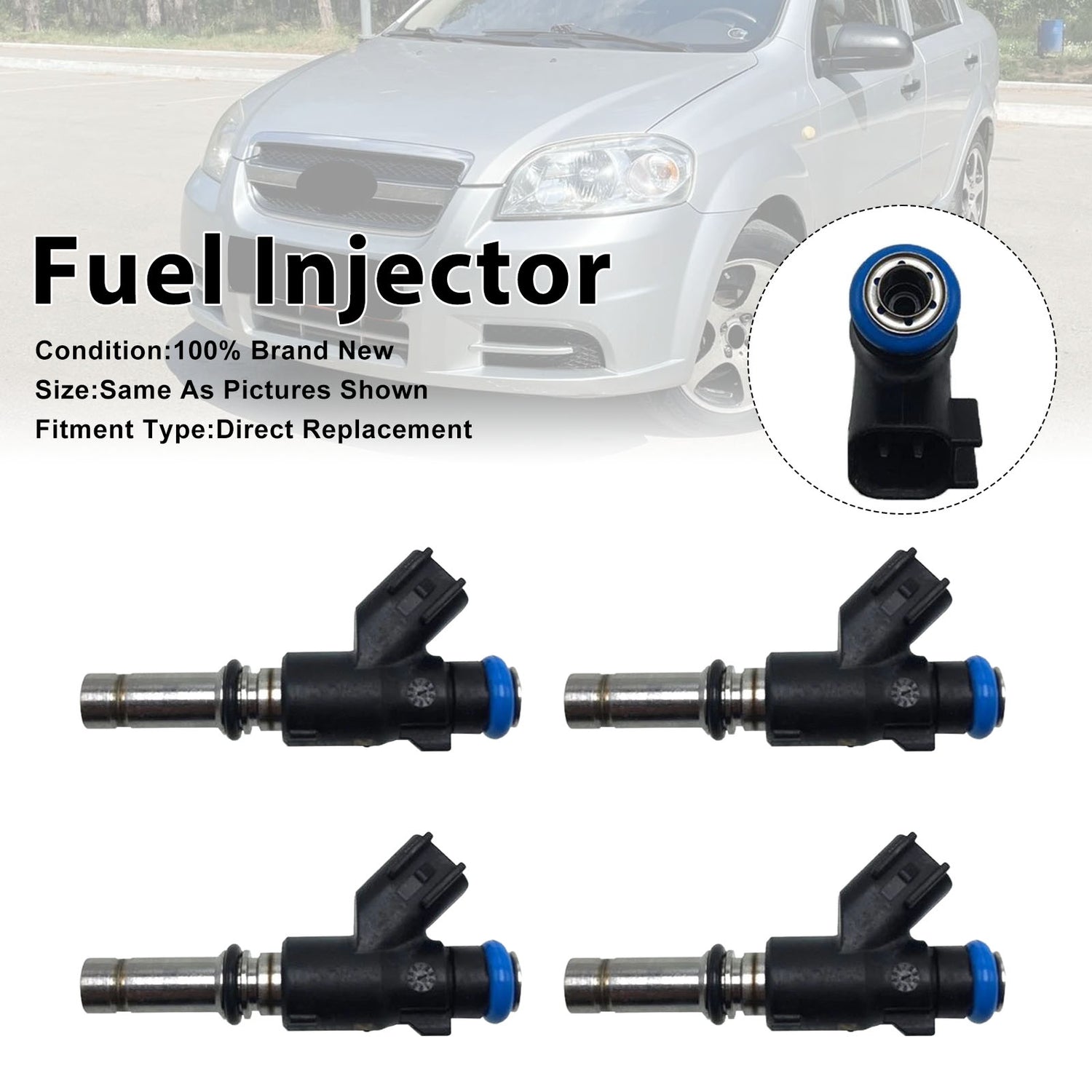 Chevrolet Aveo 2009-2011 For Pontiac G3 2009-2010 25380933 4PCS Fuel Injector