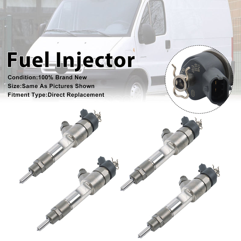 Citroen Jumper For Fiat Ducatol 2000-2009 0445120002 4PCS Fuel Injector