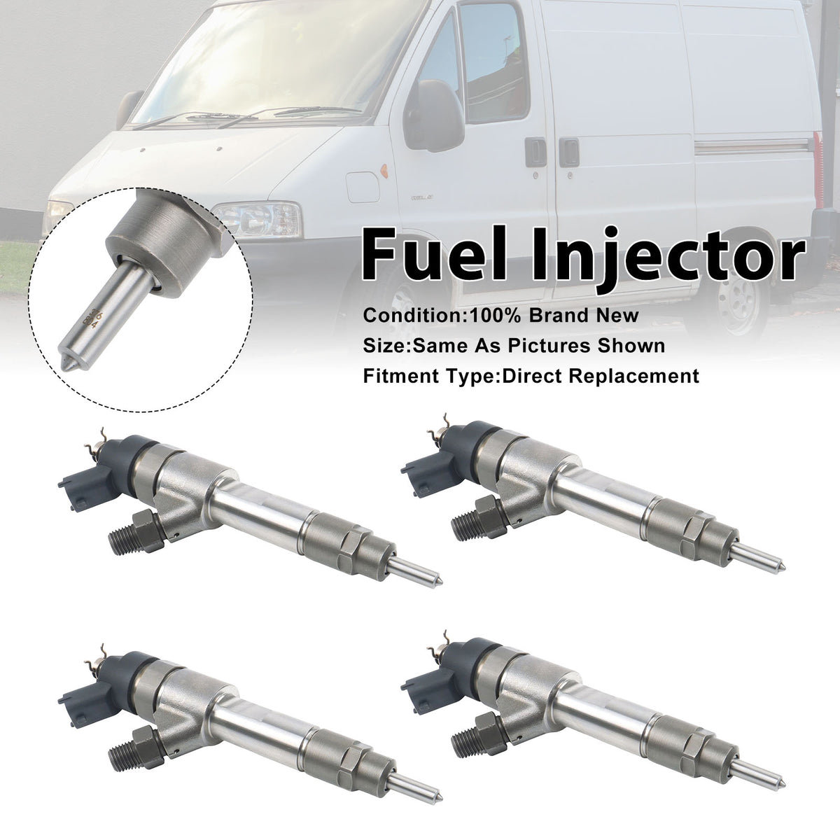 Citroen Jumper For Fiat Ducatol 2000-2009 0445120002 4PCS Fuel Injector