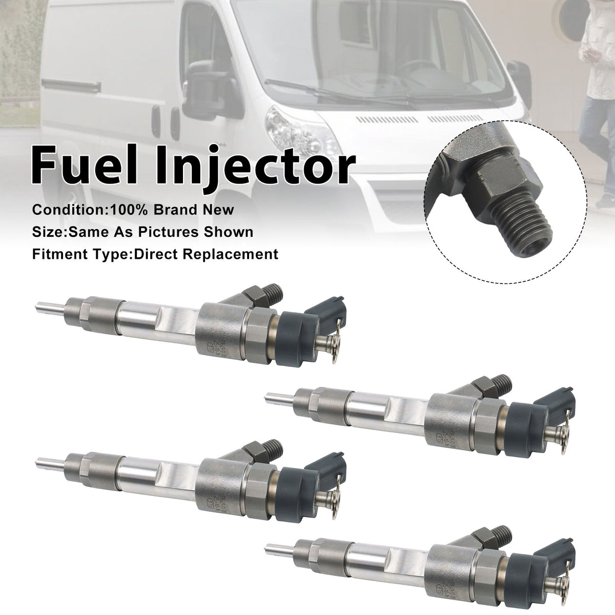 Citroen Jumper For Fiat Ducatol 2000-2009 0445120002 4PCS Fuel Injector