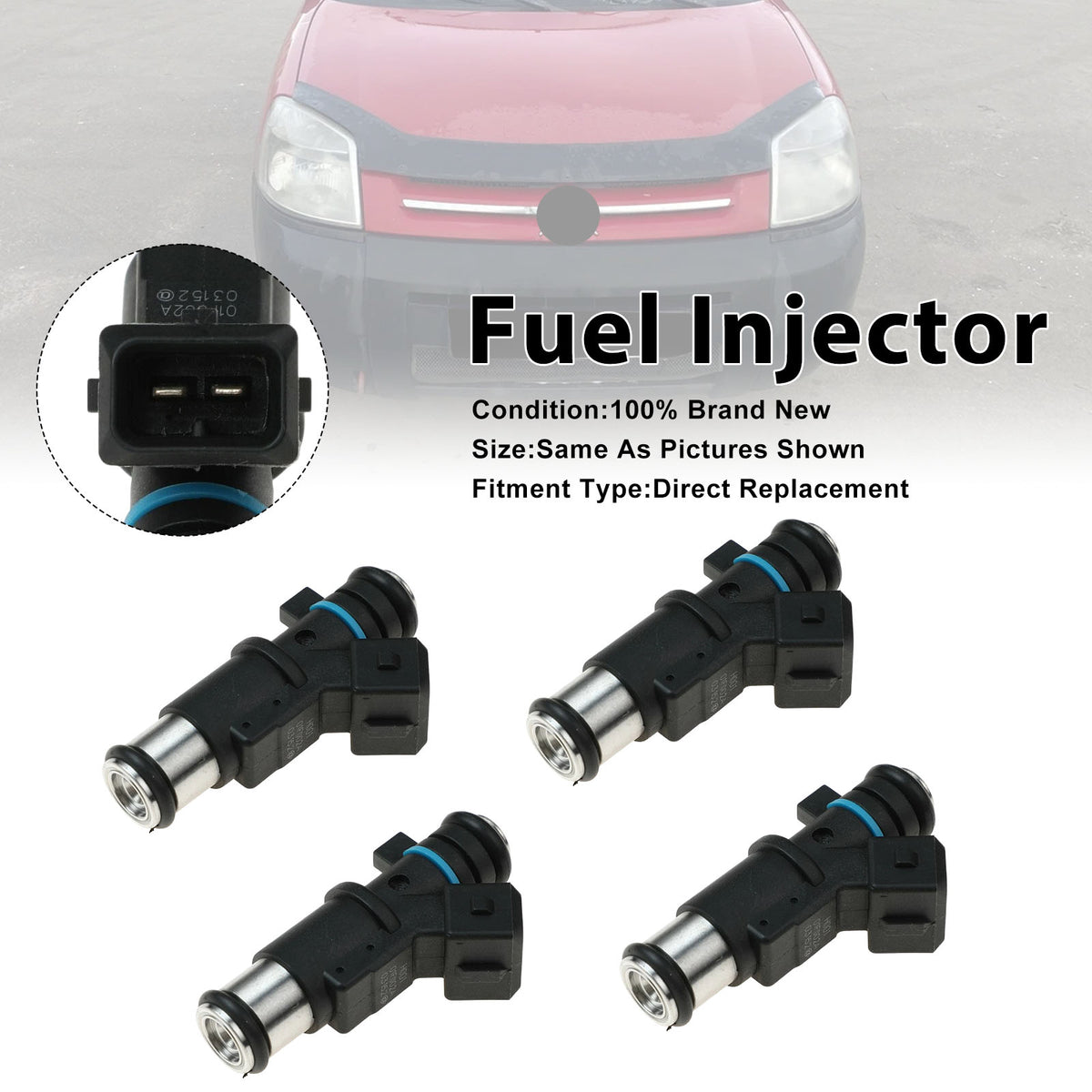Citroen Berlingo 1996-2011 C2 1.4L 2003-2009 1984e0 4PCS Fuel Injector
