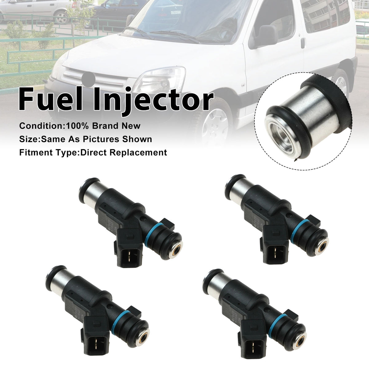 Citroen Berlingo 1996-2011 C2 1.4L 2003-2009 1984e0 4PCS Fuel Injector