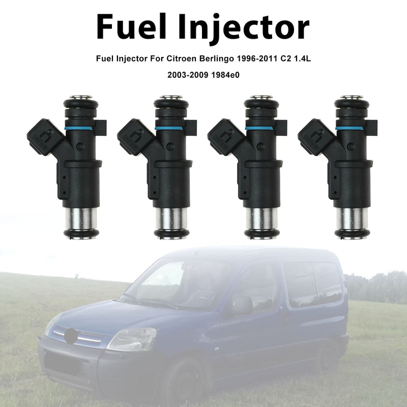 Citroen Berlingo 1996-2011 C2 1.4L 2003-2009 1984e0 4PCS Fuel Injector