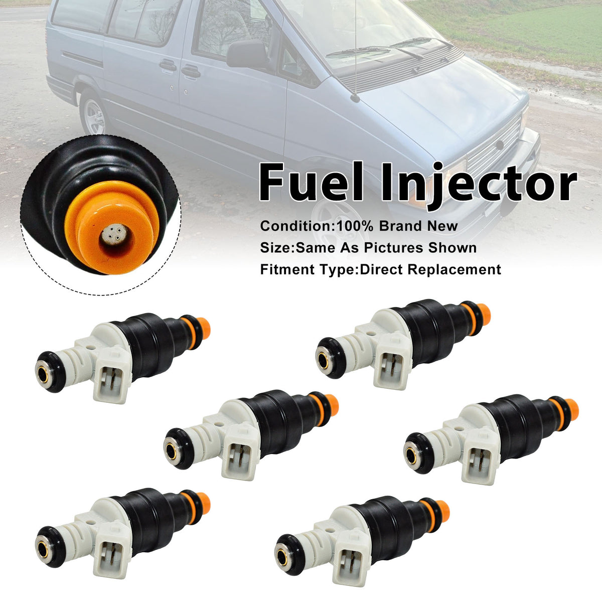 Ford Ranger 1986-1989 Bronco 1987-1989 0280150727 6PCS Fuel Injector