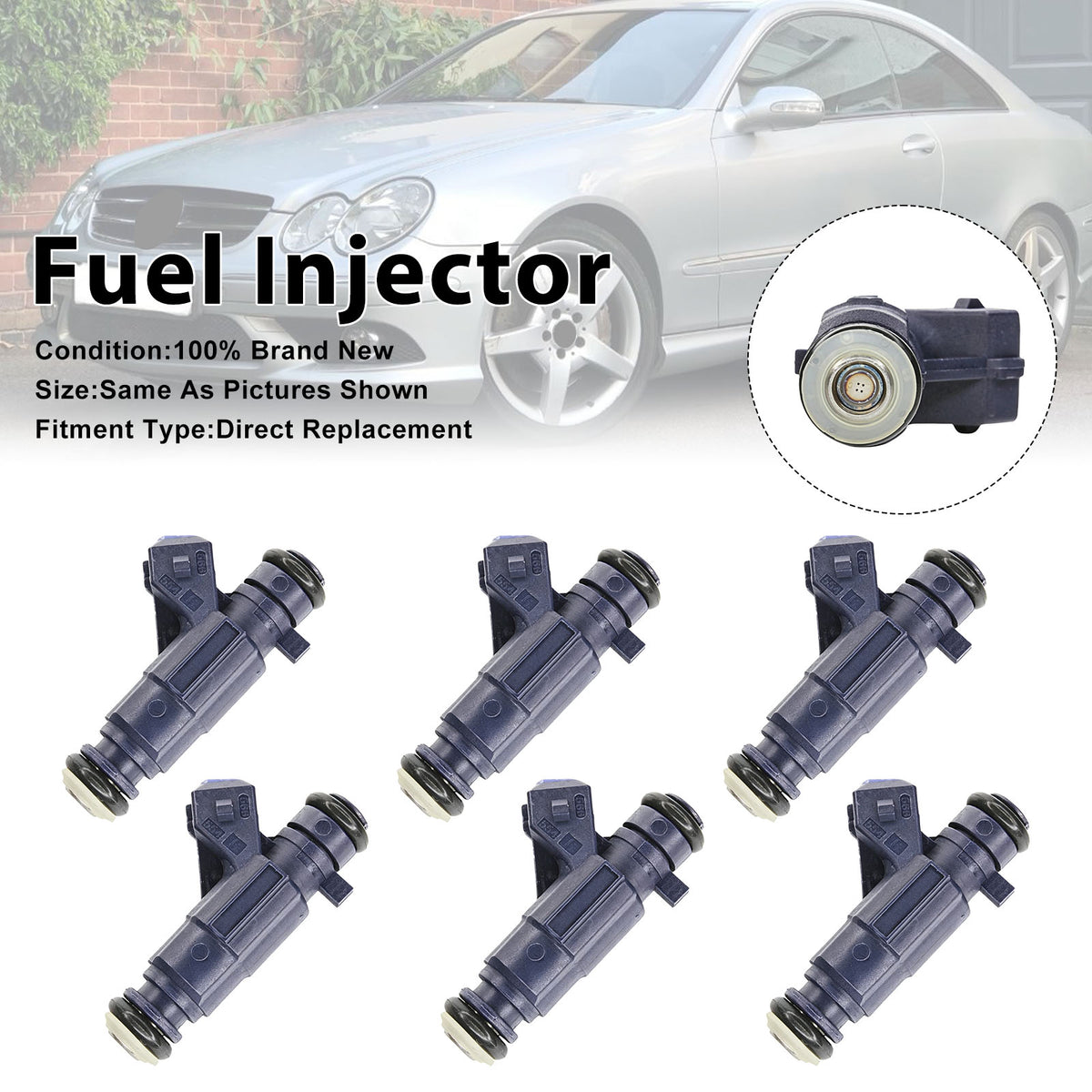 Mercedes-Benz CLK320 2000-2005 SLK320 2001-2003 0280156014 6PCS Fuel Injector