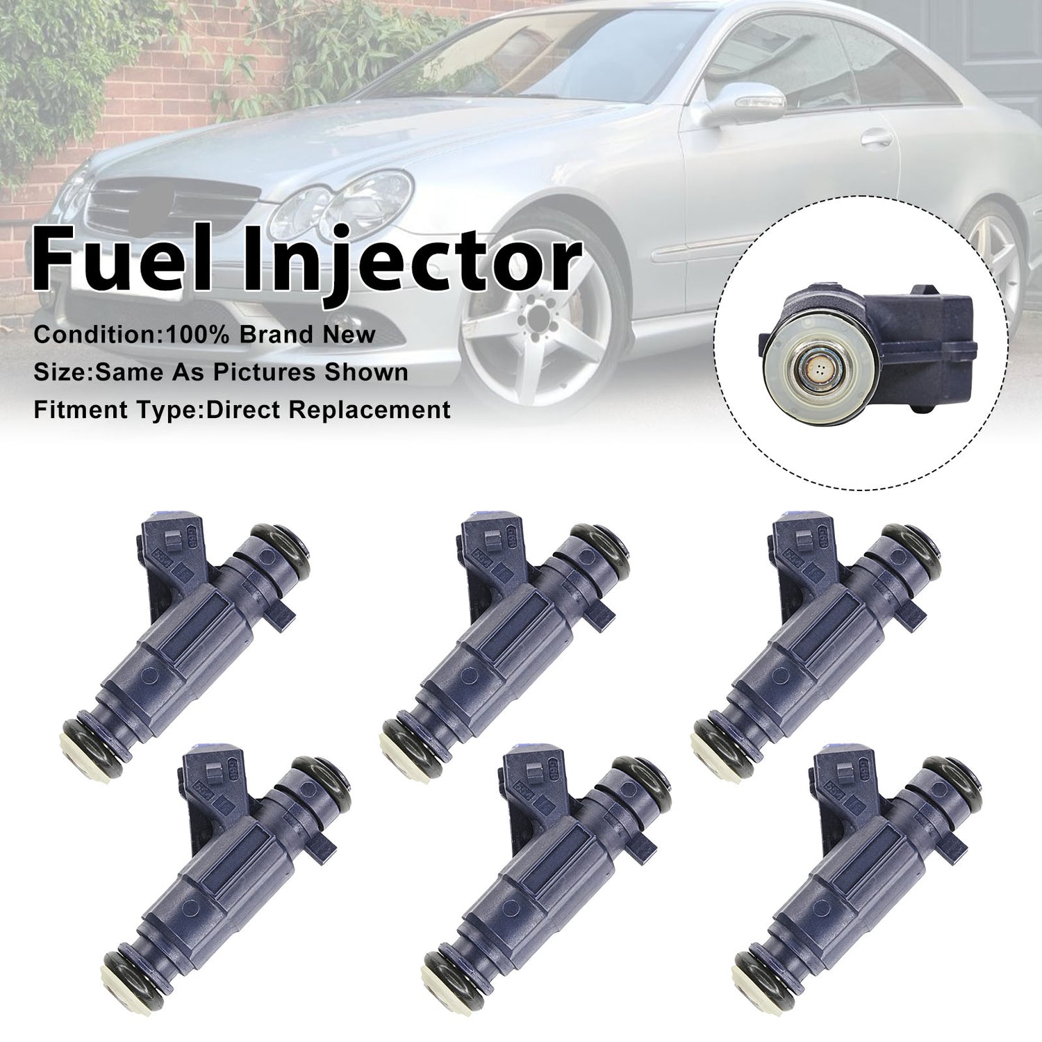 Mercedes-Benz CLK320 2000-2005 SLK320 2001-2003 0280156014 6PCS Fuel Injector