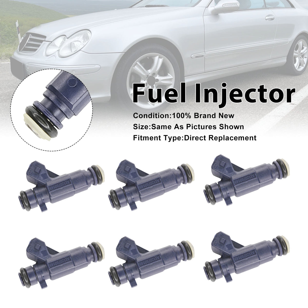 Mercedes-Benz CLK320 2000-2005 SLK320 2001-2003 0280156014 6PCS Fuel Injector