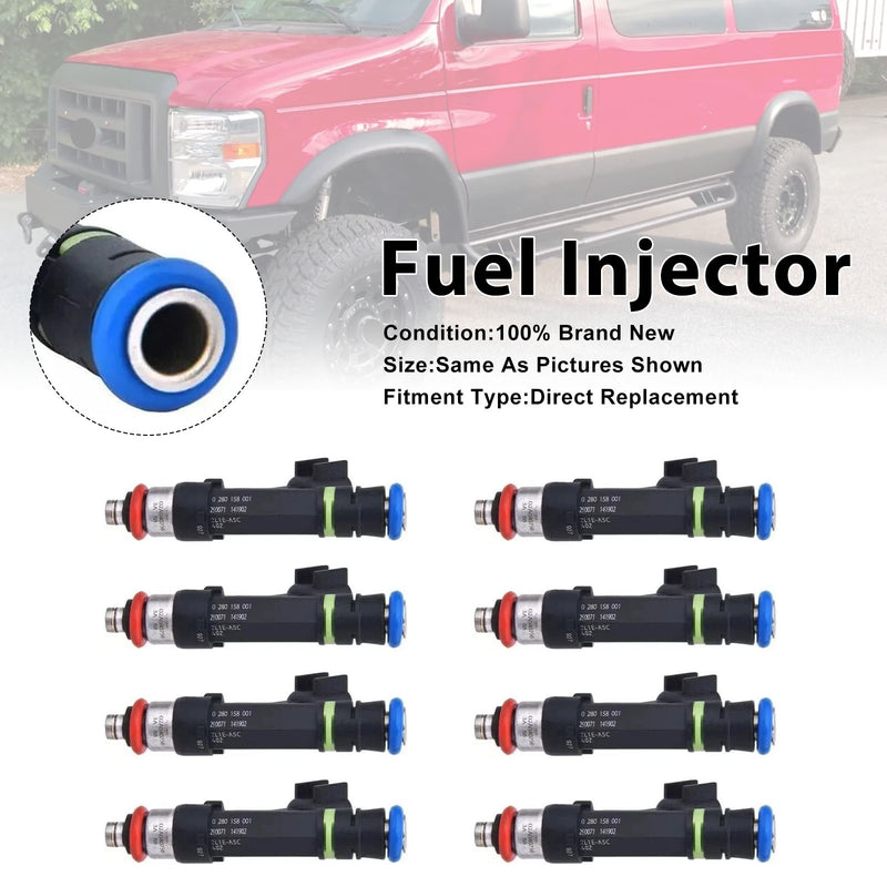 Ford E-150 E-250 5.4L V8 2004-2009 0280158001 8PCS Fuel Injector