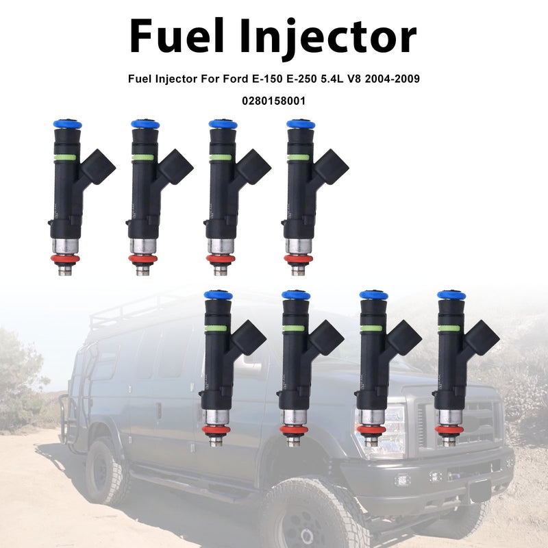 Ford E-150 E-250 5.4L V8 2004-2009 0280158001 8PCS Fuel Injector