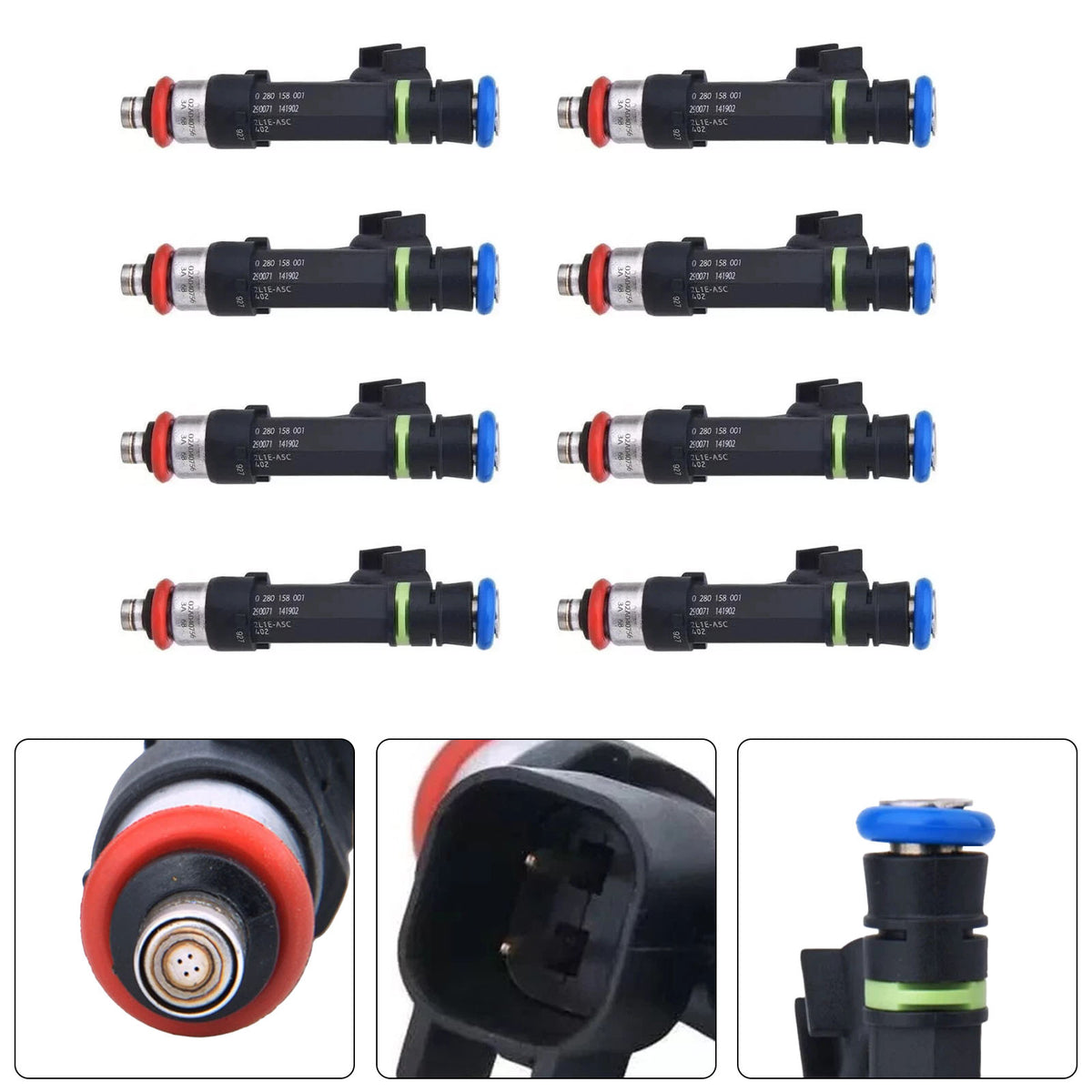 Ford E-150 E-250 5.4L V8 2004-2009 0280158001 8PCS Fuel Injector