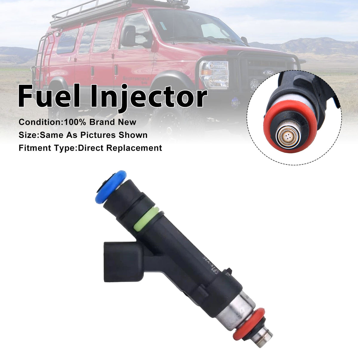 Ford E-150 E-250 5.4L V8 2004-2009 0280158001 1PCS Fuel Injector