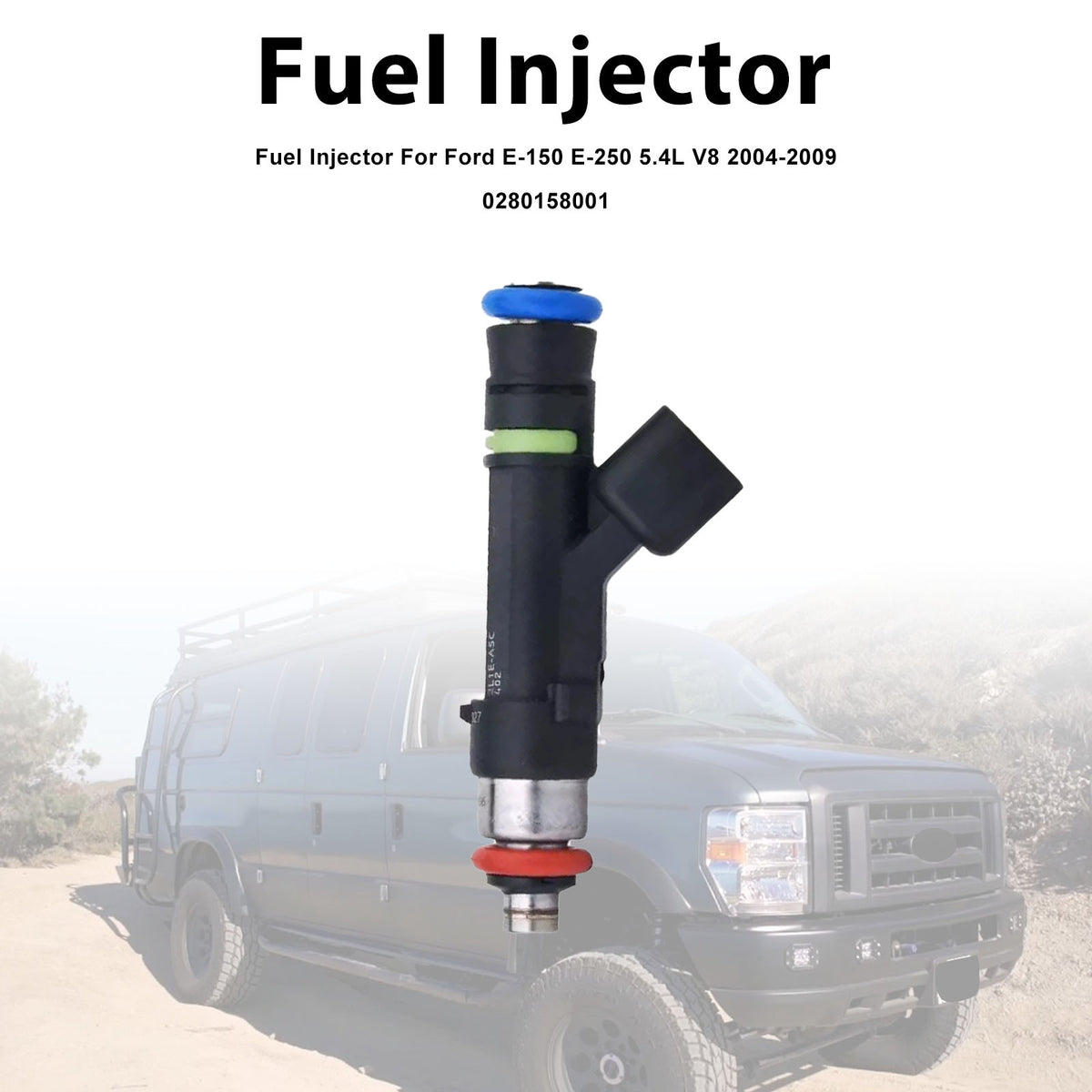 Ford E-150 E-250 5.4L V8 2004-2009 0280158001 1PCS Fuel Injector