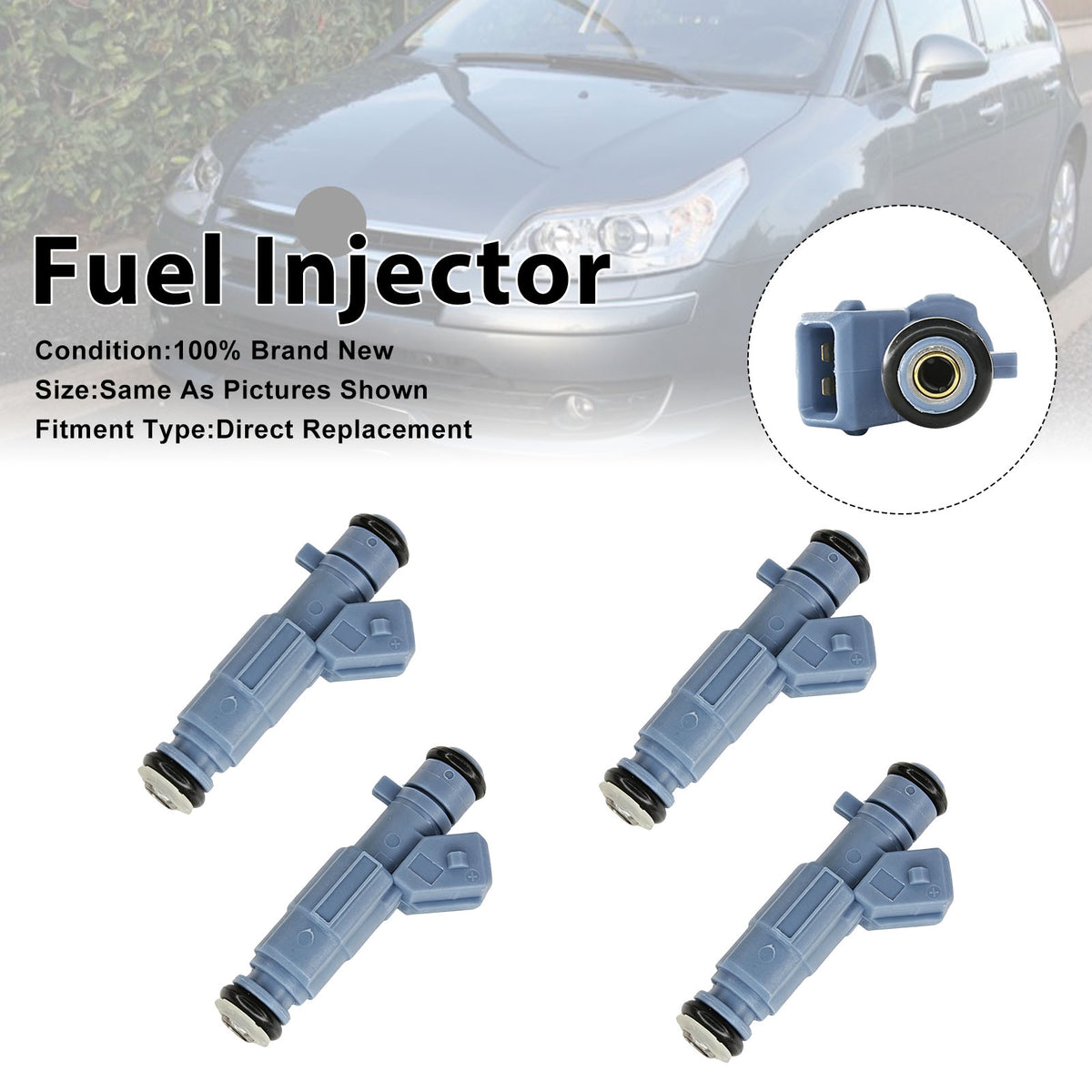 Citroen C4 2004-2010 307 CC 2003-2008 0280156139 4PCS Fuel Injector