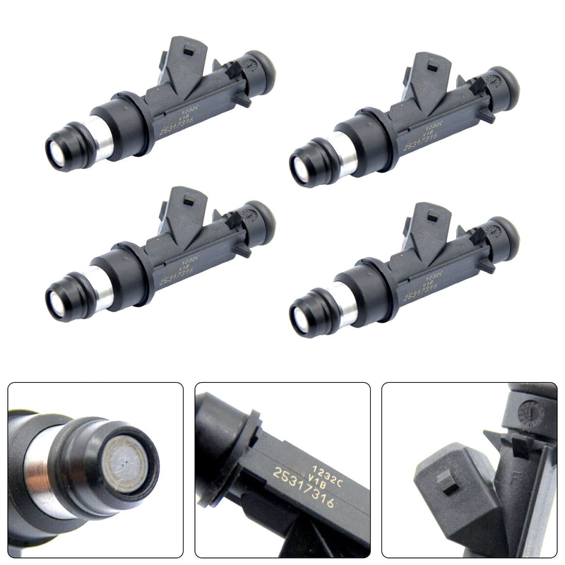 Vauxhall Corsa C 2001-2006 Meriva A 2003-2009 25317316 4PCS Fuel Injector