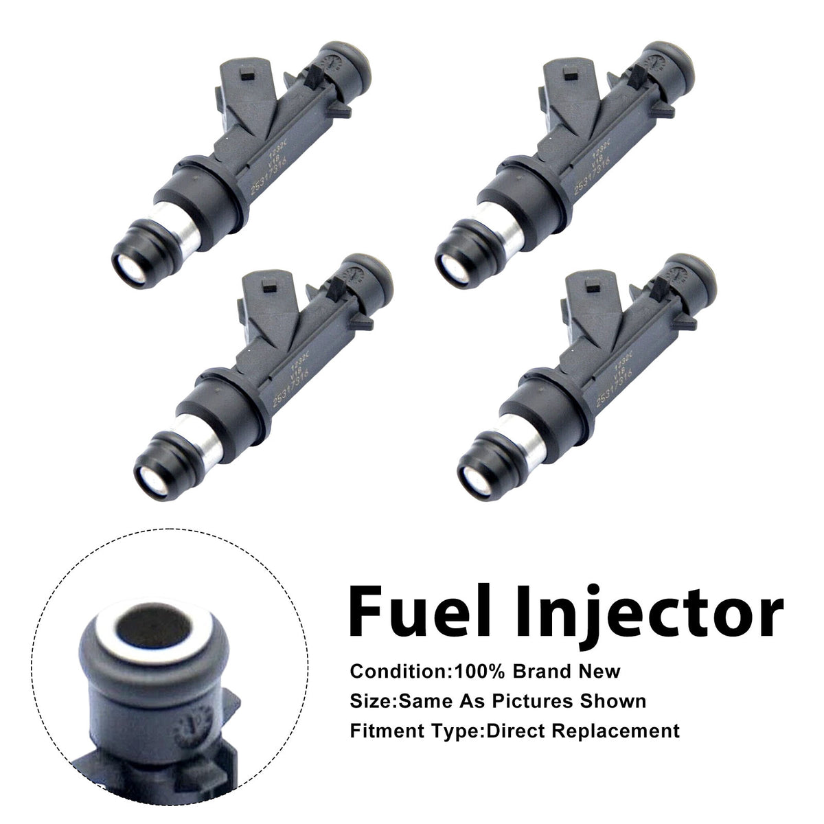Vauxhall Corsa C 2001-2006 Meriva A 2003-2009 25317316 4PCS Fuel Injector