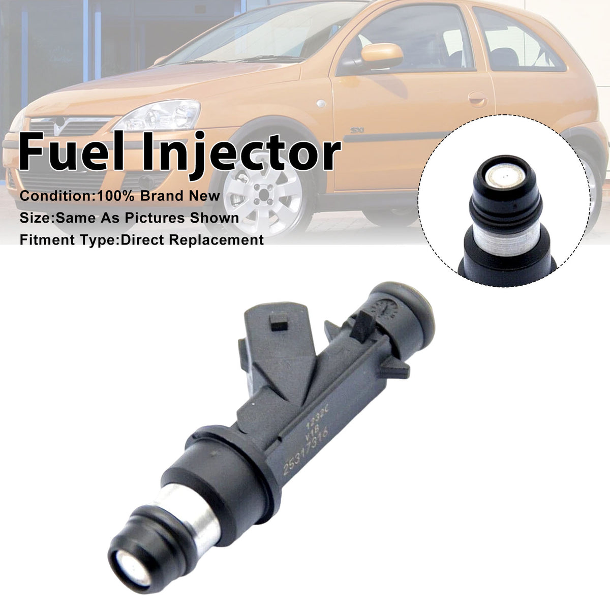 Vauxhall Corsa C 2001-2006 Meriva A 2003-2009 25317316 1PCS Fuel Injector