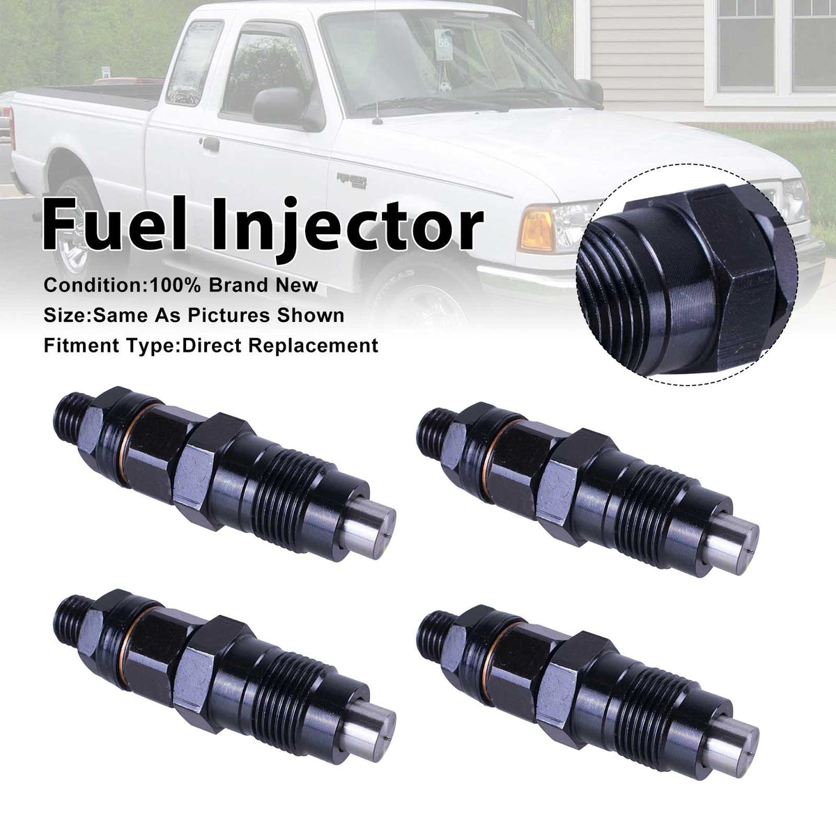 Ford Courier For Mazda B-Series 1999-2005 105078-0111 4PCS Fuel Injector