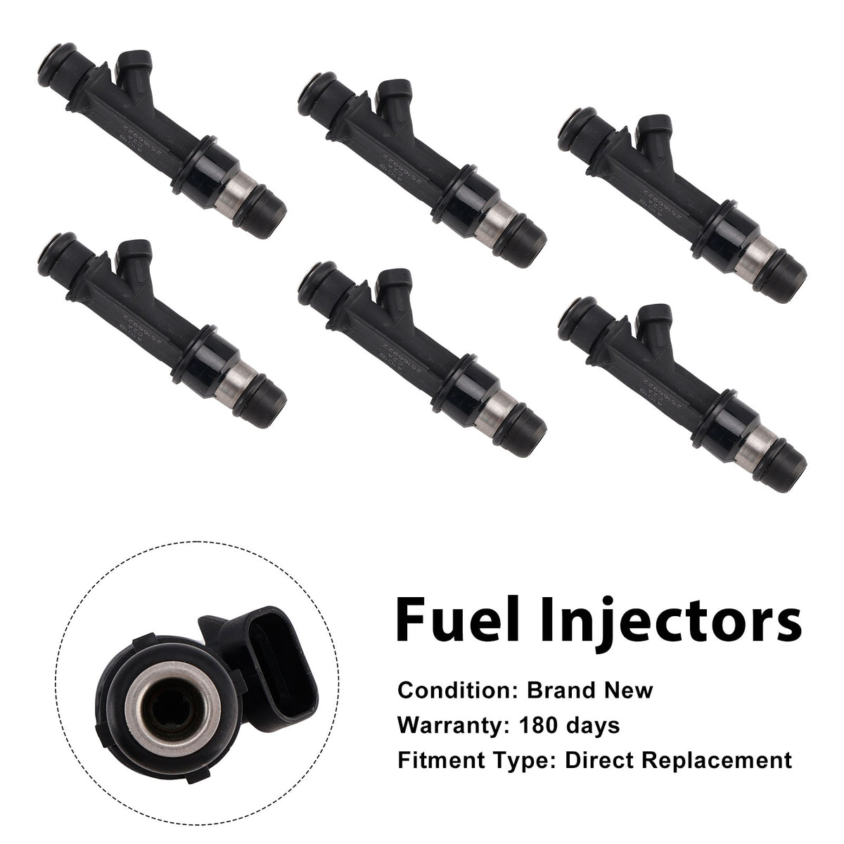 Honda Passport For Isuzu Rodeo 1998-1999 25166922 6PCS Fuel Injector