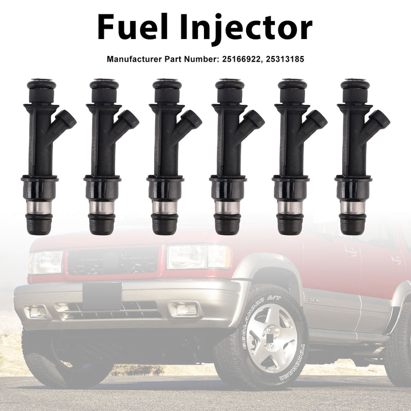Honda Passport For Isuzu Rodeo 1998-1999 25166922 6PCS Fuel Injector