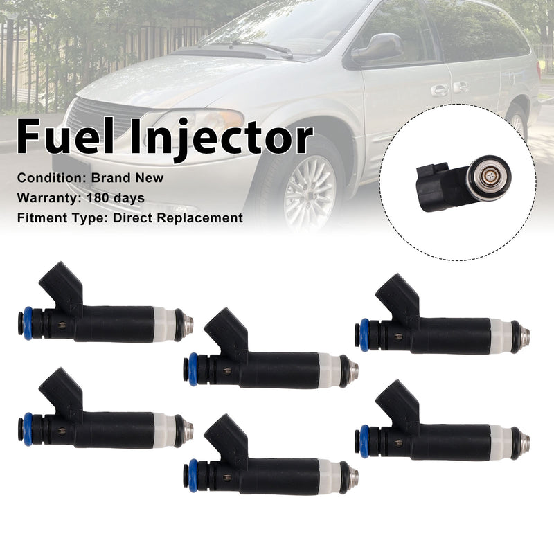 Dodge Grand Caravan 3.8L V6 2003-2004 04861238AB 6PCS Fuel Injector