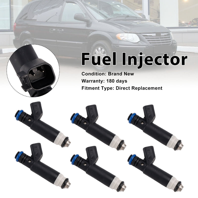 Dodge Grand Caravan 3.8L V6 2003-2004 04861238AB 6PCS Fuel Injector